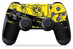 DeinDesign Skin kompatibel mit Sony Playstation 4 Pro Controller Folie Sticker Borussia Dortmund BVB Fanartikel