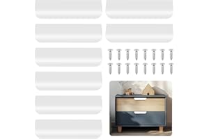 mauuuba 8 Pcs Poignee de Meuble Cuisine, Poignée Meuble Cuisine Aluminium, Poignee Porte Cuisine, Poignées Armoire, Poignet de Porte Cuisine, Poignée pour Armoire, Placards, Commodes - Blanc, 80mm