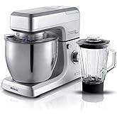 Ariete Pastamatic Gourmet 7 Lt Kitchen Chef 1598/10 - كعكة شهية، 1200 واط، زجاج، خلاط زجاجي سعة 1.5 لتر، وظيفة التقطيع الفوري