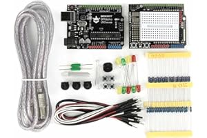 DFRobot Beginner-Friendly Starter Kit for Arduino: Learn Electronics with Labeled Components (with Uno R3 Inside)