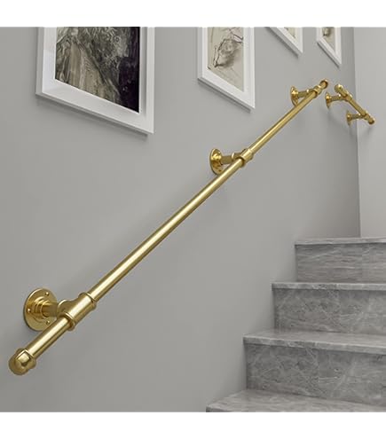 Corrimano Scala Interna In Metallo BRONZO Con Supporti A Muro 525 100CM | Leroy Merlin