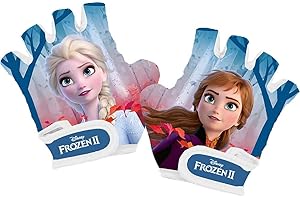 Guanti Disney Frozen da bicicletta per bambina con palmo rinforzato e regolazione a velcro. Taglia XS (4-8 anni)