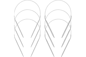 ‎AEELIKE Aeelike 6 Stück Rundstricknadeln Edelstahl Set 40 cm, Ergonomische Stricknadeln Rundstricknadel 2,5mm/3,0mm/3,5mm/4,0mm/4,5mm/5,0mm, Langlebige Rundstricknadel Set zum Stricken von Wolle und Garn