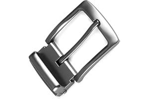 Smomend Fibbia Cintura in Lega per Cinture Uomo, per Cinghie da 33-37 mm, Fibbia Rettangolare, Accessorio Universale per Borse, Pratico, Regalo Elegante e Versatile,Classico Design Grigio Opaco