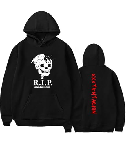 Comtervi Unisex Xxxtentacion Felpa Con Cappuccio Pullover Rapper Xxxtentacion Felpa Con Cappuccio Felpa Per Donna Uomo - Foto 12