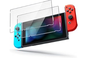 Tentoki [2 Stücke Schutzfolie Kompatibel mit Nintendo Switch 6.2Inch, Gehärtete Glasfolie Schutzfolie, 9H Härte, HD Displayschutzfolie, 0.33mm Ultra-klar