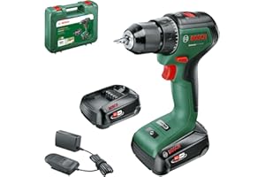 Bosch Home and Garden atornillador a batería UniversalDrill 18V-60 (2 baterías de 2,0 Ah, sistema de 18 V, en maletín de transporte)