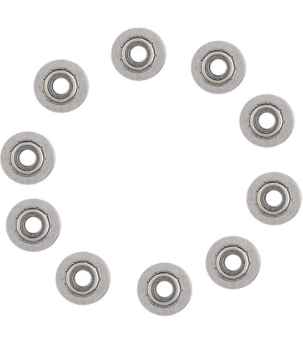 4 Cuscinetti A Sfera SG66 Con Scanalatura A U - 6x22x10/11 Mm - Doppia Tenuta In Gomma Per Guide Lineari - 2