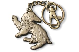 The Noble Collection Harry Potter Hufflepuff Mascot Keychain - 5in (10cm) Badger House Mascot Keychain - Officially Licensed Film Set Movie Props Gifts Merchandise
