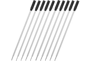 MengRan Ricariche per penna a sfera da 11,6 cm, punta media da 1 mm, compatibili con ricariche Cross Pen (8513) (10 pezzi inchiostro nero)