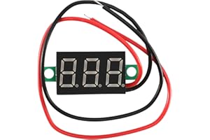 Hefddehy Mini voltmetro digitale, indicatore di tensione LED, 3,3 – 30 V, colore verde