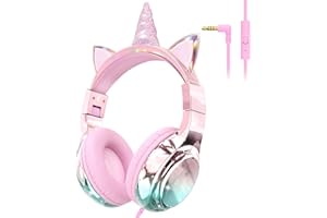 JYPS Kinder Kopfhörer, Kopfhörer Kinder mit Kabel, 85/94dB Lautstärkenbegrenzer, Audio-Sharing, Faltbare, Einstellbar, Stereo Sound, ab 3 5 6 7 Jahre für Schule/Tablet/PC