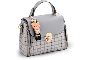 NICOLE & DORIS NICOLE&DORIS Sacs à Main pour Femme Sacs à Rabat Sacs à Main Mignons pour Fille Sacs à bandoulière Gris