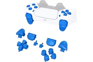 eXtremeRate Boutons Remplacement pour ps5 Manette BDM-010/020, Kit de Boutons D-Pad R1 R2 L1 L2 Triggers Share Options avec Outils pour ps5 Controller, Bleu