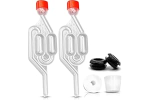 Brewing Mate 2 x Demijohn Airlock and Bung Set, Bubbler Air Lock for Home Brewing, Essential Equipment for Wine Making and Cider Making