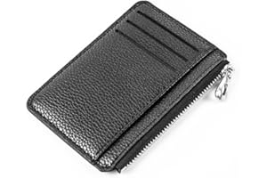 DAGORD Porte-Monnaie très Plat Portefeuille Minimaliste Fin Porte Carte de Crédit en Cuir Ultra Fin Mini Portefeuille Mince avec Coffret Cadeau pour Les Femmes Hommes