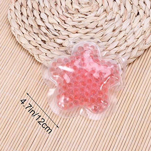 Healifty Mehrfachkompresse Kalt-/Warmkompresse Blume Form Thermoperlen für Erholung und Physiotherapie 12CM (Rosa)