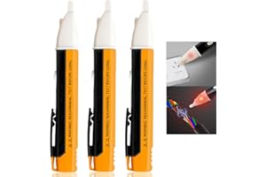 CHENGJIN 3Pcs Non Contact Voltage Tester Pen,Non Contact Voltage Detector,Electrical Tester,Non Contact Electric Volt Stick,Electrical Tools & Testers,Voltage Detector Pen With Led Torch and Alarm Mode