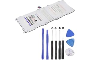 GLK-TECHNOLOGIES Batteria di ricambio ad alta potenza, compatibile con Samsung Galaxy Tab 4 10.1 T530 SM-T530NU T535 | batteria originale GLK Technologies | batteria 6800 mAh | con kit di attrezzi professionali