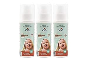 Vie Spray-On Anti Mosquito 100ml, Deet Free, Suitable for Children and Babies (3 Bottle)