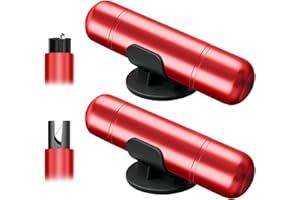 RUAMNY 2Pcs Car Window Breaker, Car Essentials Glass Hammer Window Breaker Tool, Seat Belt Cutter Emergency Escape Tool (Red+Red)