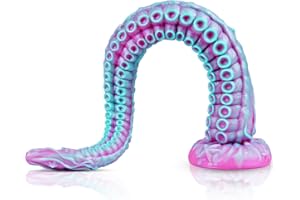 UMANIA Dildo Anal de Silicona Tentáculo 55 * 4 cm, Dildo Grueso y Ancho, Dildo Gigante con Ventosa, Dildo Largo para Juego Profundo