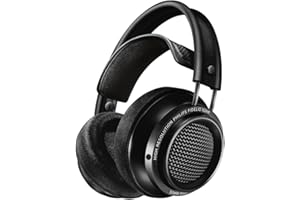 Philips Fidelio X2 cuffie over ear con filo ad alta risoluzione, Design acustico aperto con driver Neodimio in LMC da 50 mm e cuscinetti in schiuma memory deluxe in velluto - Nero, Wired