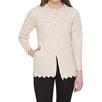 genric Women's Acrylic V Neck Sweater (L)