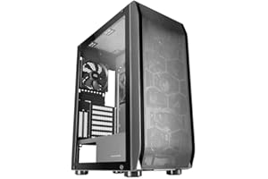 MARSGAMING MC-PRO2, Torre Profesional E-ATX, Sistema CPU Freezer, 5 Ventiladores Ultra-silenciosos y Frontal Metal-Mesh, Colo