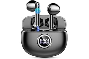 MOTOST Cuffie Bluetooth, 2024 Auricolari Bluetooth 5.3 Stereo con 4 HD ENC Mic, Cuffie Wireless In Ear Cancellazione Rumore, 40 Ore Cuffie Senza Fili IP7 Impermeabile, Cuffiette Bluetooth LED Display, Nero