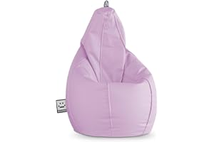 HAPPERS Puff Salón Pera Polipiel Interior Lavanda XL