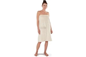 möve Kilt do wellness z lamówką szenilową w rozmiarze 48/56, wykonany w 100% z bawełny (spinair), natura