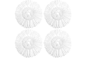 Zalcoon Spin Mop Replacement Head for 360°, Microfiber Mop Head Replacement Refills Round Shape Standard Size (Pack of 4 Pieces) (White)