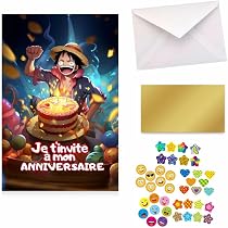 Kit 10 Invitations Anniversaire Junior Le Squelette - Avec Stickers Et Autocollants Dorés à Gratter, Format A6