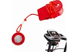 BRDTKUGV Treadmill Safety Key, Red Universal Magnetic Treadmill Safety Key, Pvc Plastic Safety Key for Treadmills, Treadmill Clip on Key with Braided Rope, Emergency Stop Accessory for Most Treadmills