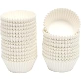 Gcardist Large White Muffin Cases 200 Pieces Food Grade Muffin Cups Muffin Cases (Large Size)