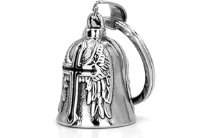 BigCheer Biker Guardian Bell Sonnette de Moto – Porte-clés en Acier Inoxydable antirouille Porte-Bonheur pour Motos et vélos – Cloche de Protection pour des visites sûres et élégantes