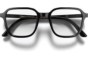 LONDON MOLE® Hollywood blue light blocking glasses | Cool square shaped blue blockers | Anti eyestrain for screens | Men’s Women’s Unisex | Spring hinges