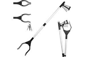 NUOOO Greifzange mit magnetischer Spitze Faltbare Greifer Greifzange für Senioren 82cm Müllzange Greifzange Stick mit Magnetspitzen für Die Ältere Menschen, Müllabfuhr, Handgreifer