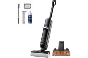 Eureka RapidWash NEW730 Aspirapolvere Lavapavimenti senza Fili Secco/Umido, Inclinazione 170°,Asciugatura Aria Calda 85° in 5 Minuti 21.600pa,Autonomia 40 min,Anti-groviglio 2.0,Serbatoio più Grande