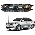 AutoMoto Latest Type Imported Black with Chrome Front Grill Suitable For Hondaa Amaze Type-3 Onwards