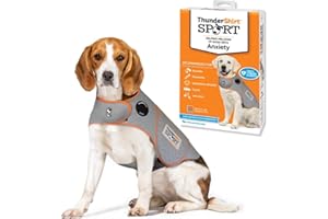 ThunderShirt Gilet apaisant pour Chiens, soulage l’anxiété, Style Sportif, Taille M, Gris Platine