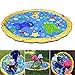 Produktbild leegoal Splash Pad, Kids Water Sprinkle und Splash Play Mat Wasserspray Toy Kinder Baby Pool Pad Sommer Spaß Strand Outdoor Rasensprenger Kissen für Babys und Kleinkinder