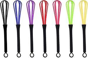 EnixwH Batidora Manual, 7 Piezas Batidor de Varillas Cocina de Plastico, Bate y Recoge la Mezcla, Libre de BPA, Multifuncional mini Barillas Batir para Mezclar, Espumar, Huevos, Batir