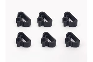 Generico 6 Clip Fissaggio Tubo Lavavetri per Braccio Tergicristallo | Compatibili Peugeot 3008/5008 e Citroën | Plastica ASA con Fibra di Carbonio | Resistenti agli Agenti Atmosferici