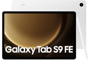Samsung Galaxy Tab S9 FE Tablet with S Pen, 128GB, Long-lasting Battery, Silver, 3 Year Manufacturer Extended Warranty (UK Version)