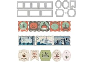 ‎GLOBLELAND GLOBLELAND Fotorahmen Stempelplatten Stanzformen Für Die Kartenherstellung, Rechteckige Rahmenstanzungen, Prägeschablonen Aus Karbonstahl, Vorlage Für DIY, Scrapbooking, Album, Basteldekoration