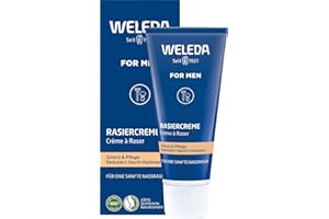 ‎WELEDA WELEDA Bio FOR MEN Rasiercreme, Naturkosmetik Rasierschaum für die Pflege und den Schutz der Haut bei Nassrasuren, sanfter Schaum für eine schonende Rasur für Männer (1 x 75 ml)