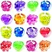 Produktbild German Trendseller® - 6 x Jelly Ringe - Kinder Mix  Schmuck  Mitgebsel  Kindergeburtstag  Regenbogen Ringe  6 Stück