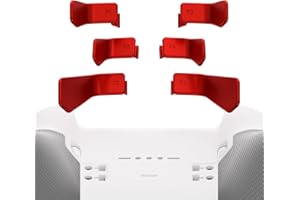 eXtremeRate 6 pcs Palettes Rouge Écarlate pour Xbox One Elite/Elite Seies 2/Elite 2 Core Manette, Swift Palettes pour Xbox One Elite/Elite Seies 2 Manette